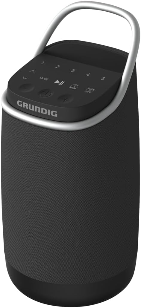 Grundig Bluetooth Lautsprecher GBT Band 360, Musikbox, 360°-Sound, 12 Watt RMS, bis zu 30 m Reichwei