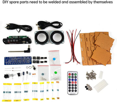 Heemol Elektronik Löt Bausatz Radio Mini Verstärker,87.5-108MHZ DIY Kit Verstärker Bluetooth Lautspr