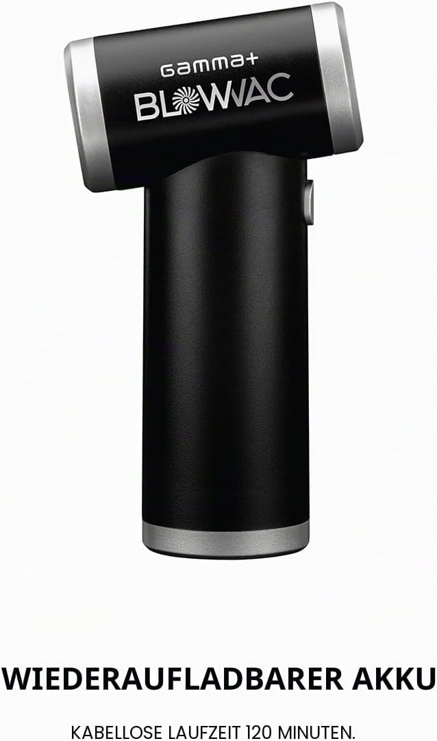 Gamma+ Blowvac Tragbarer kabelloser Staubsauger und Lüfter, wiederaufladbar über USB-C, 2 Stunden La