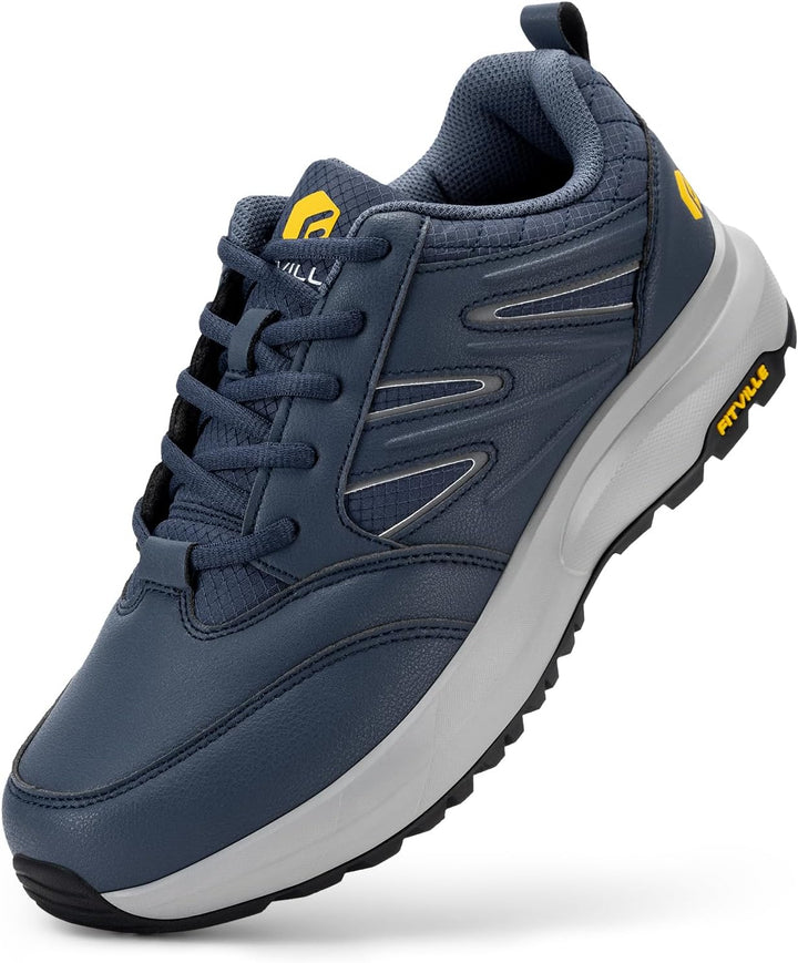 FitVille Extra Weit Wanderschuhe Herren Wasserdicht Wanderhalbschuhe rutschfest Trekkingschuhe für A