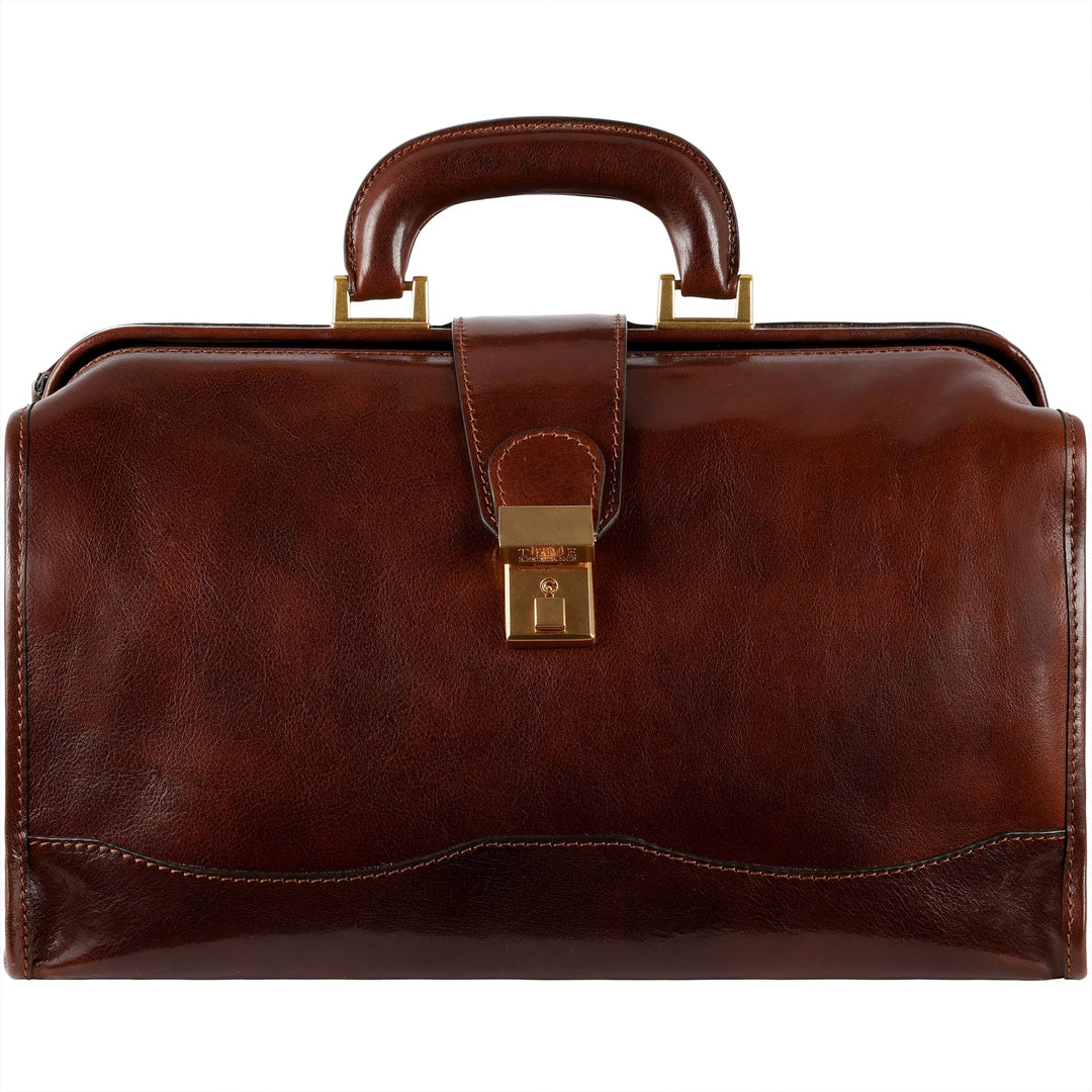 Time Resistance Leder Arzttasche - Arztkoffer - Doktortasche - Aus 100% Echtleder - Aktentasche für