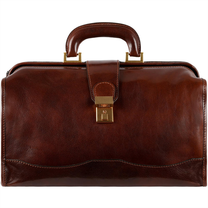 Time Resistance Leder Arzttasche - Arztkoffer - Doktortasche - Aus 100% Echtleder - Aktentasche für