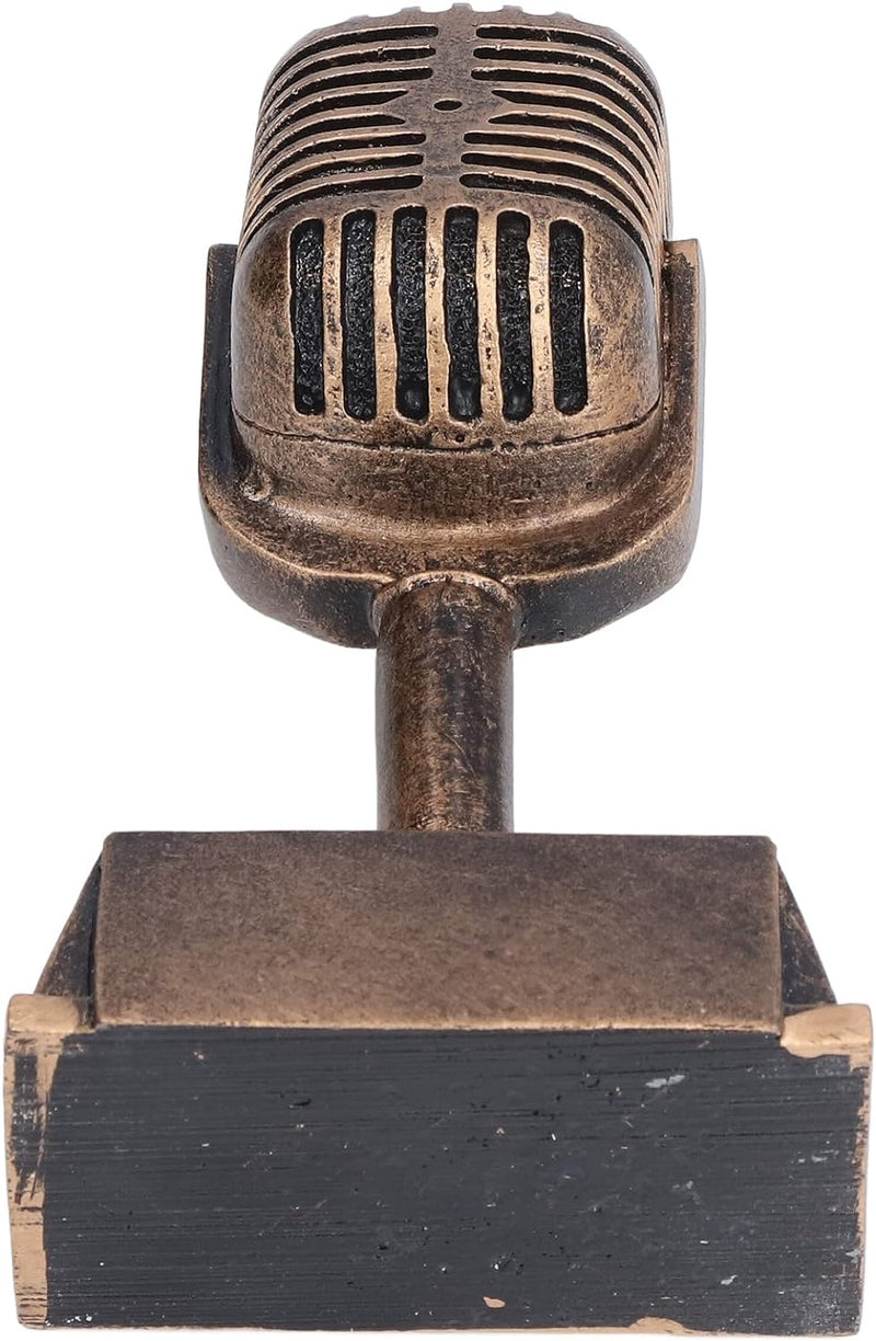 KIMISS Musikpreis-Trophäe, Mikrofon-Ornament, Kunstharz, Musikpreis-Trophäe, Kunstharz, Dekoratives