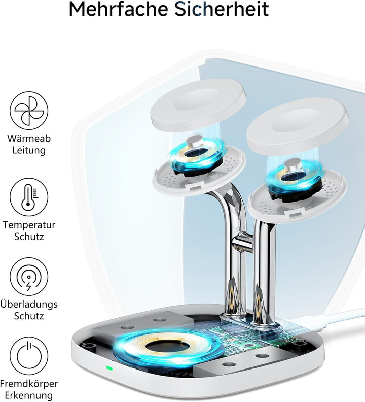 SwanScout Doppel Watch Ladestation für Apple Watch 11, SwanScout 704A, 3.3W Schnell Ladestation Komp
