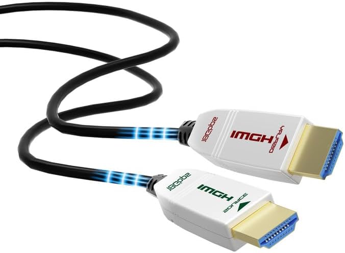 FeizLink Glasfaser HDMI Kabel 12m, Unterstützung HDMI2.0 4K@60Hz UHD 18Gbps Dolby Vision YUV4:4:4 HD