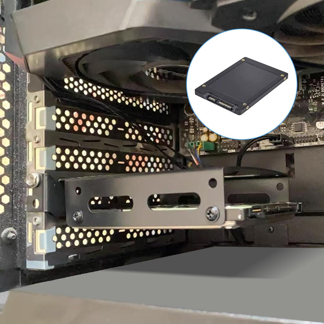 YAODHAOD 2,5 "/3,5" PCI-Slot-SSD-Montagehalter Hinterpanel-Montagehalter, 2 x 2,5-Zoll-SSD-zu-PCI-in