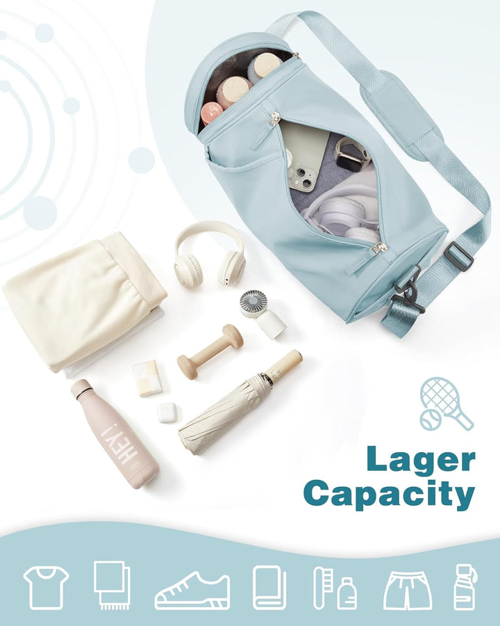 SZSYCN Sporttasche Damen Klein, Sport Duffel Bag mit nassfach & schuhfach, Leichte wasserdichte Trai