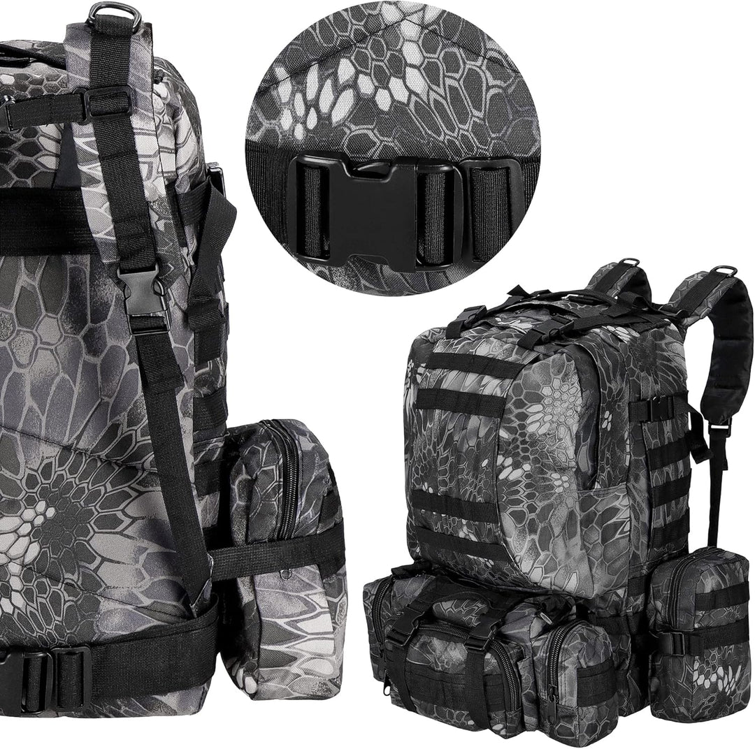 SPRINGOS Rucksack Cityrucksack Outdoor-Rucksack Trekkingrucksack Camping Reissverschlusstaschen Grau