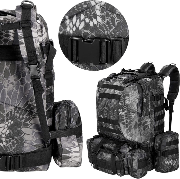 SPRINGOS Rucksack Cityrucksack Outdoor-Rucksack Trekkingrucksack Camping Reissverschlusstaschen Grau