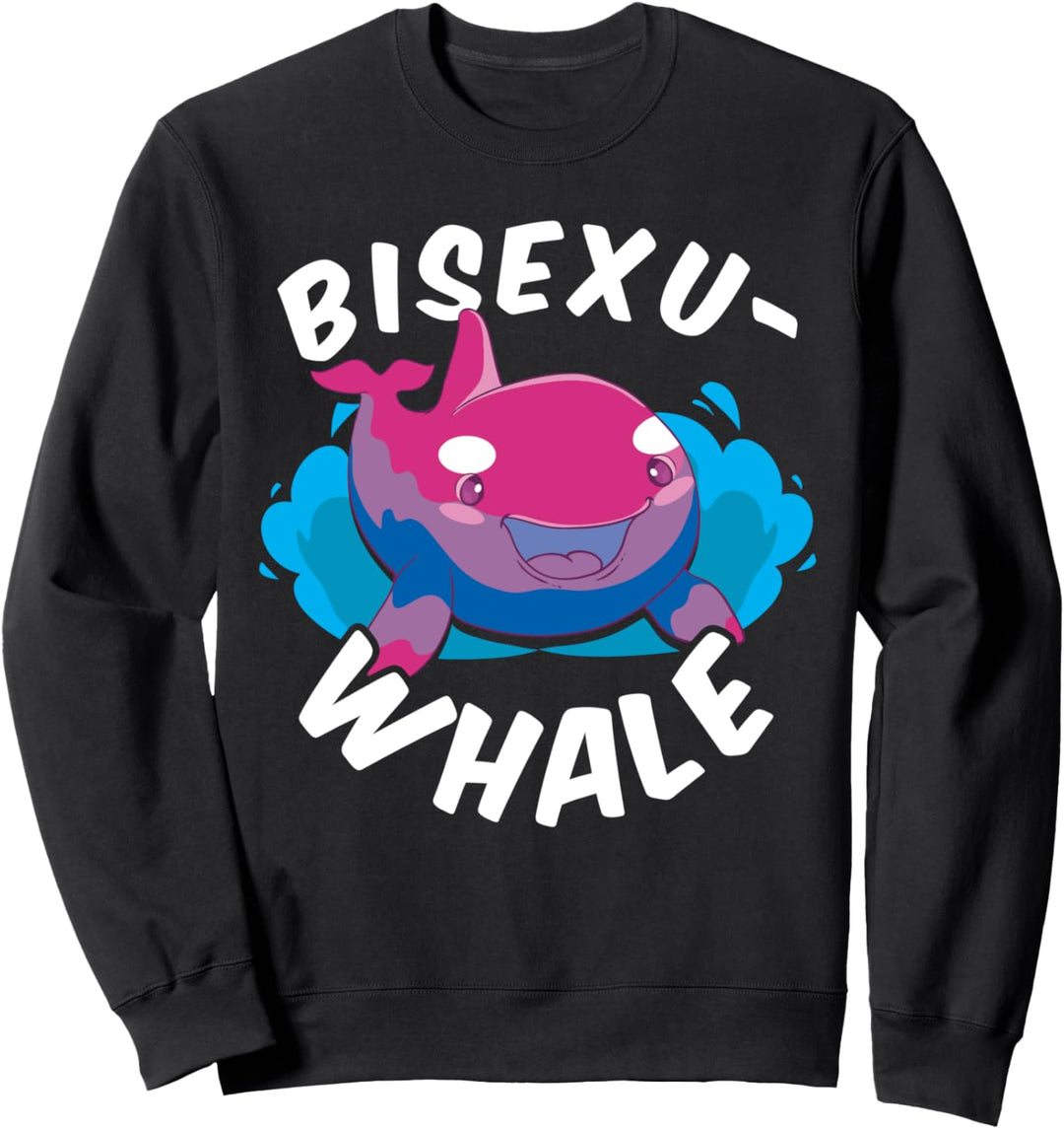 Bisexuelle Pride Flagge Bisexuwhale Bisexueller Wal LGBT Sweatshirt