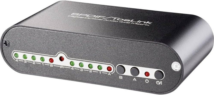 SpeaKa Professional 4x2 Port Toslink-Matrix-Switch mit Fernbedienung