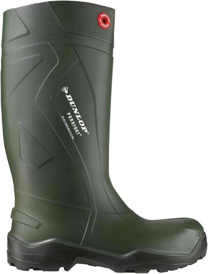 Dunlop C762933 S5 PUROF+ Unisex-Erwachsene Langschaft Gummistiefel 49/50 EU Dunkelgrün Schwarz, 49/5
