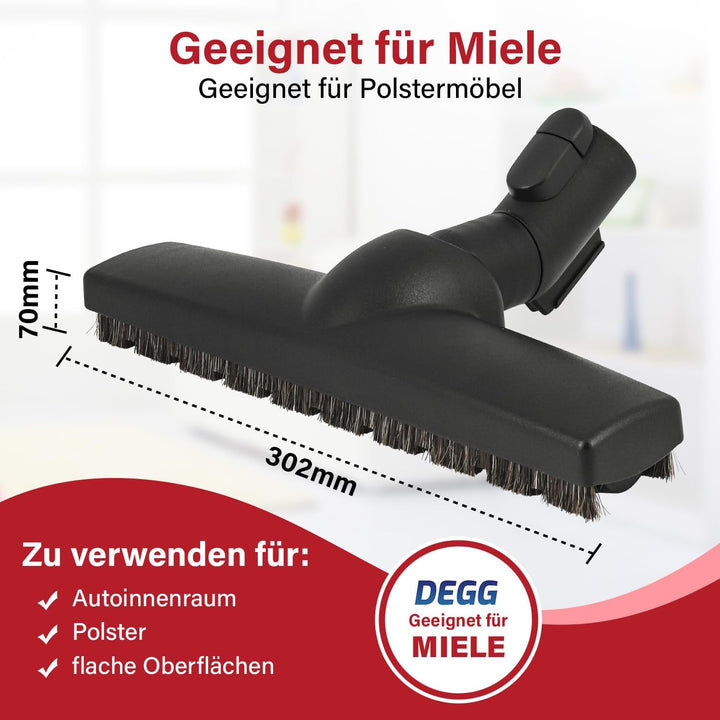 DEGG Parkettdüse - Kompatibel mit Miele Staubsauger - 35 mm - Parkettdüse, Bodendüse, Saugdüse für M