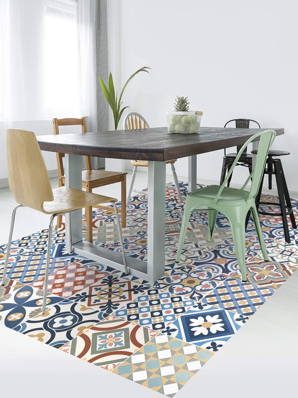 VINILIKO Gimaraes Vinylteppich, Mehrfarbig, 100 x 133 100x133 Bunt, 100x133 Bunt