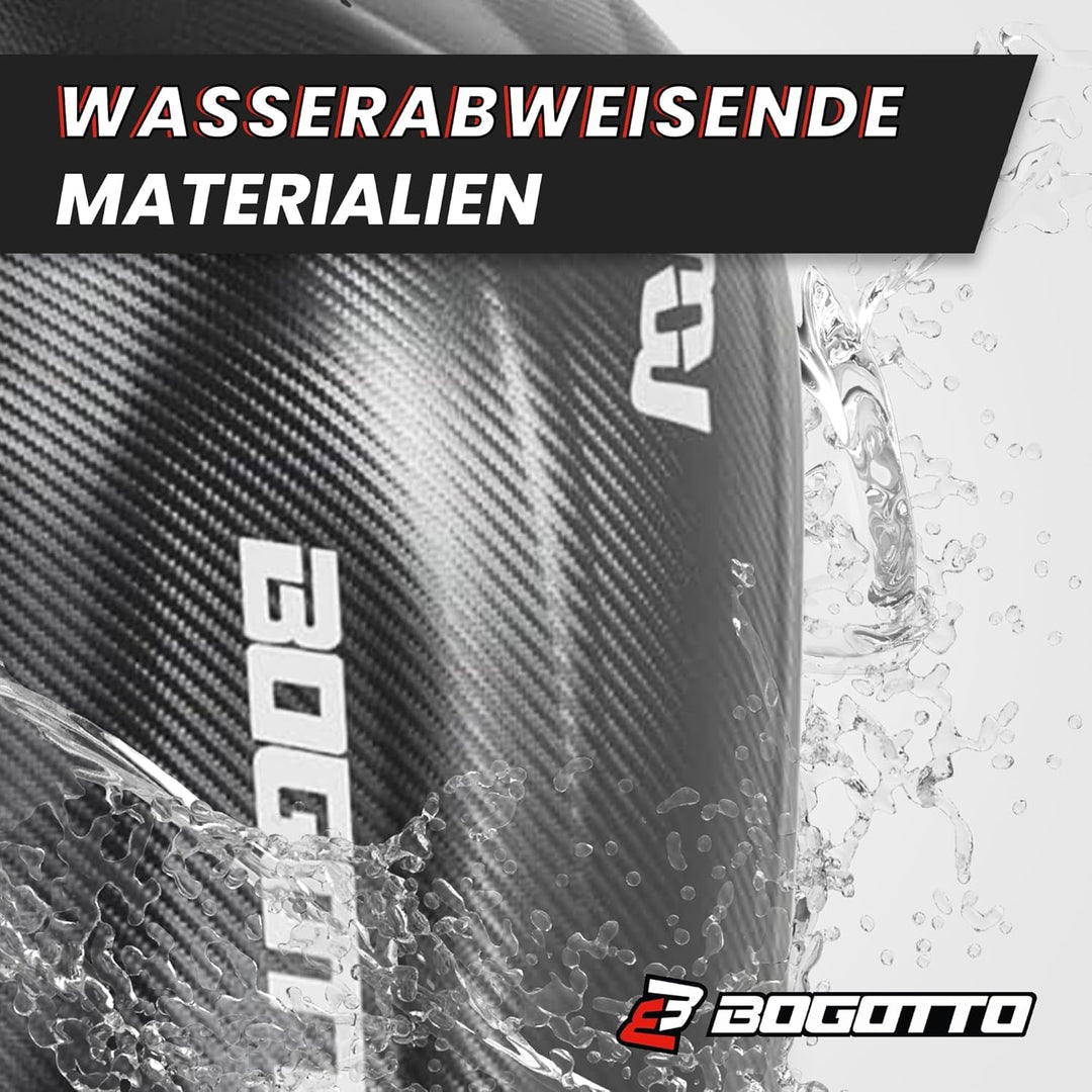 Bogotto Hump Race Carbon Look Motorrad Rucksack mit Hartschalenkonstruktion, Laptopfach 15 Zoll, 24