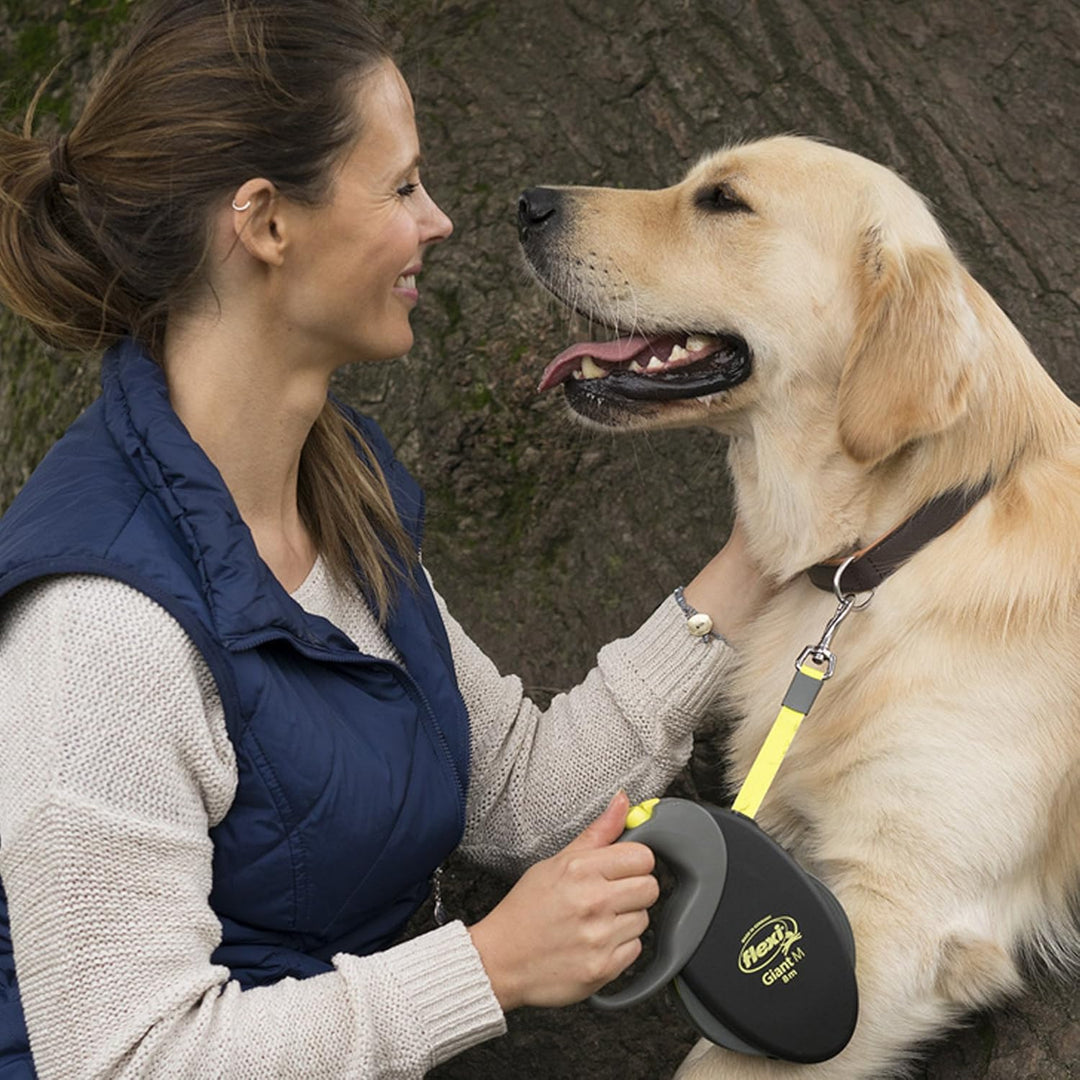 flexi Giant Professional L Gurt 10 m für Hunde bis 50 kg, schwarz/neongelb schwarz/neongelb L 10 m V