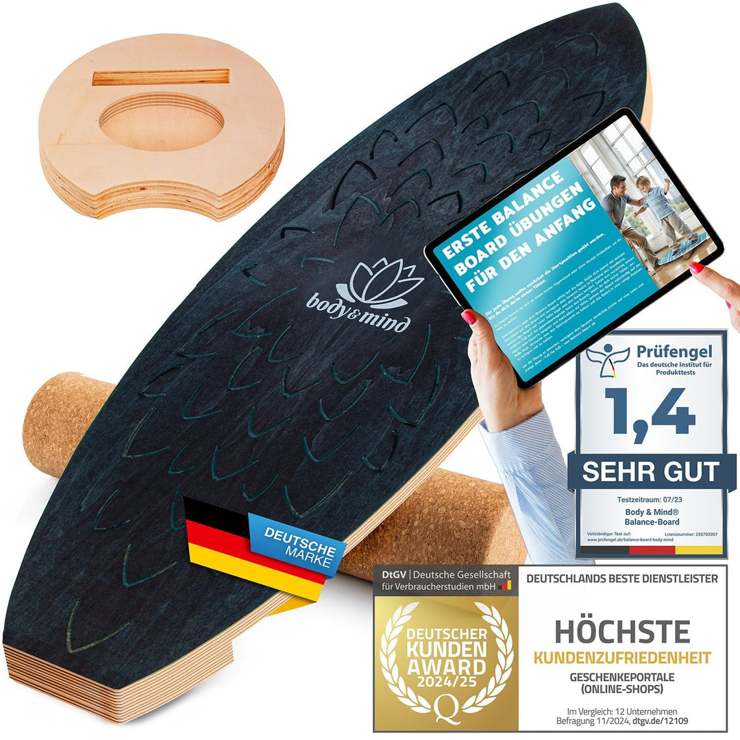 Balance-Board Surfbrett Surf Balance Wackelbrett für Physiotherapie Surf-Training; Trainiert Gleichg