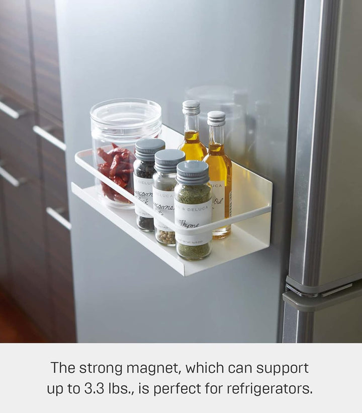 Yamazaki Home Magnetisches Gewürzregal, Stahl, Einheitsgrösse, Weiss Einheitsgrösse Weiss, Einheitsg