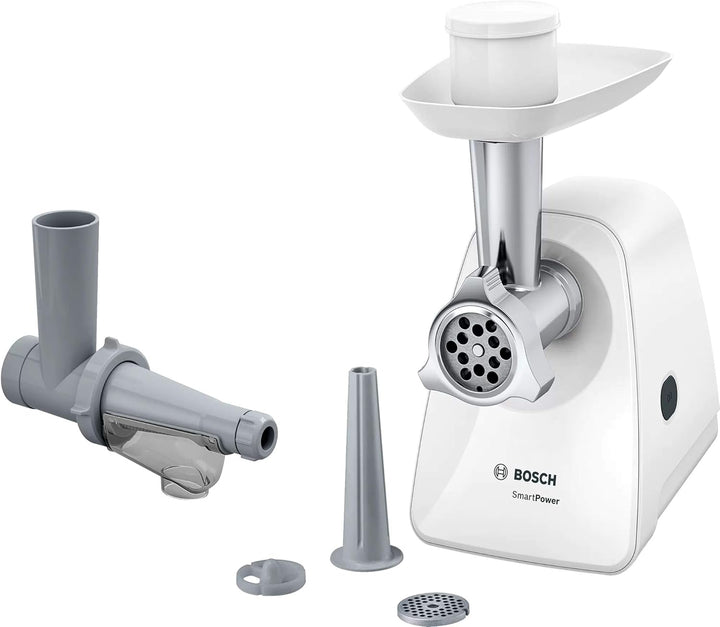Bosch Fleischwolf mit Einer Leistung von 350W MFW2515W, 350, Stainless Steel, 17 kilograms, Weiss