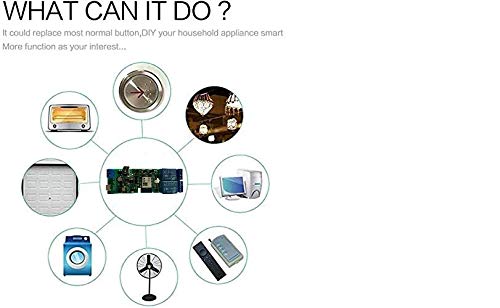 MHCOZY 2 Kanal WiFi RF Wireless Switch Relais, Phone App Fernbedienung für Zugangskontrolle, Smart G