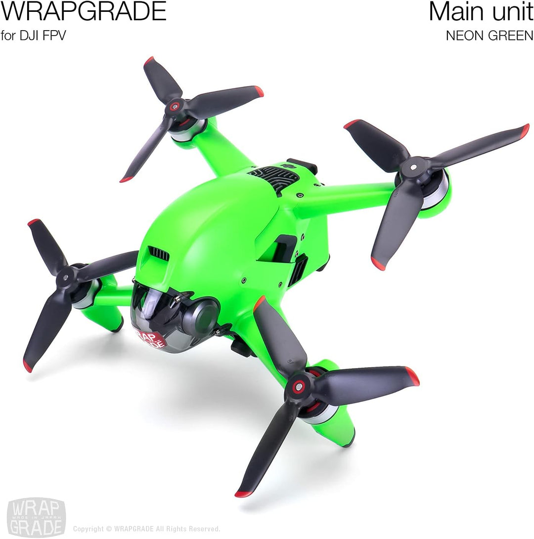 WRAPGRADE Skin Kompatibel mit DJI FPV (NEON Green)
