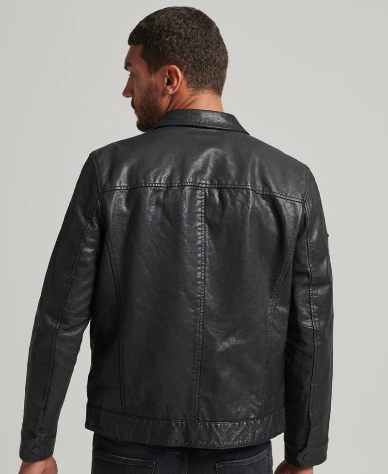 Superdry Herren Leder Jacke, S