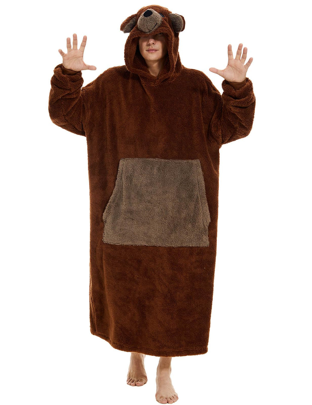 LATH.PIN Übergrosse Decke Hoodie Sweatshirt Oversized Kapuzenpullover Hooded Blanket Warme Plüsch Pu
