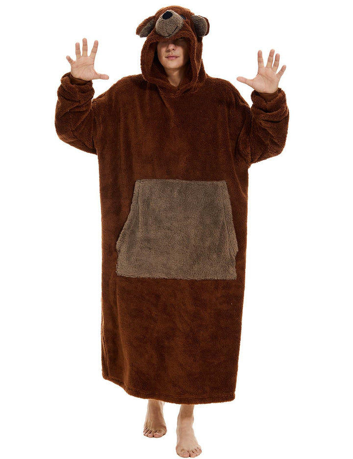 LATH.PIN Übergrosse Decke Hoodie Sweatshirt Oversized Kapuzenpullover Hooded Blanket Warme Plüsch Pu