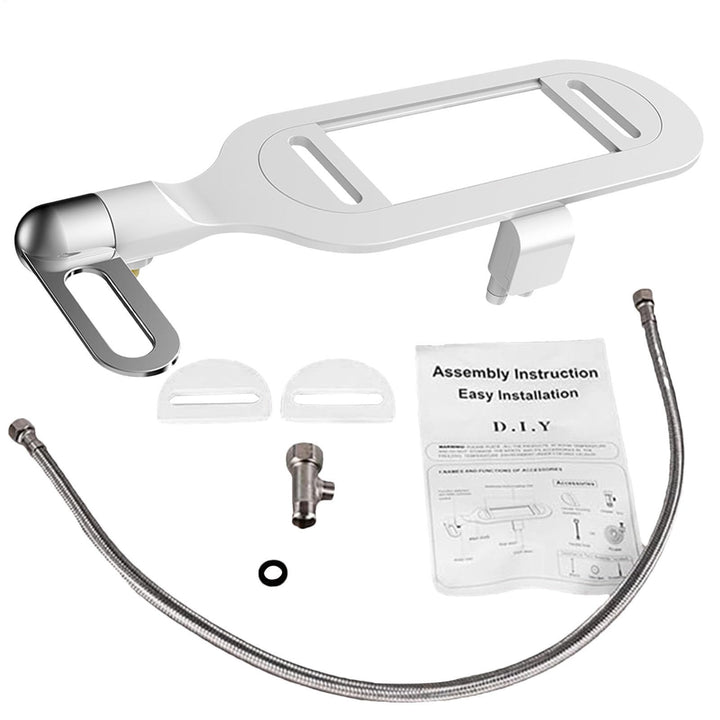 43 X 12 X 7 Cm Bidet-Toilettensitz Mit Doppeldüse Smart-Toilettenspüler Aus ABS Nicht Elektrisch, To