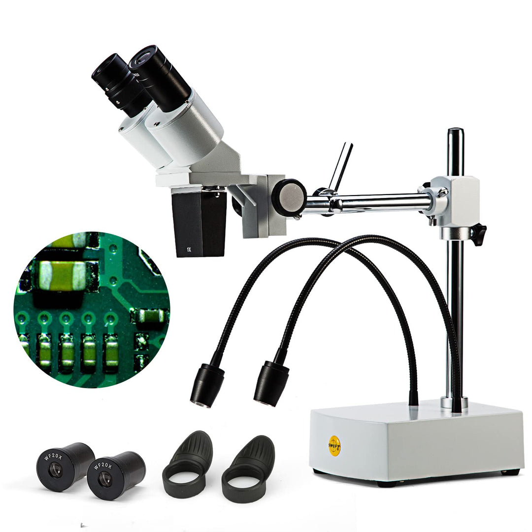 SWIFT Optical Professionelles Niveau 10X / 20X-Vergrösserung Binokulares Stereo-Mikroskop mit Weitwi