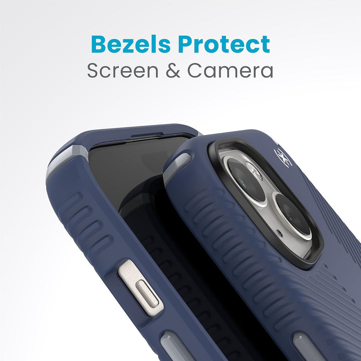 Speck iPhone 15 Hülle – ClickLock rutschfeste Interlock, gebaut für MagSafe, Fallschutzgriff – für i