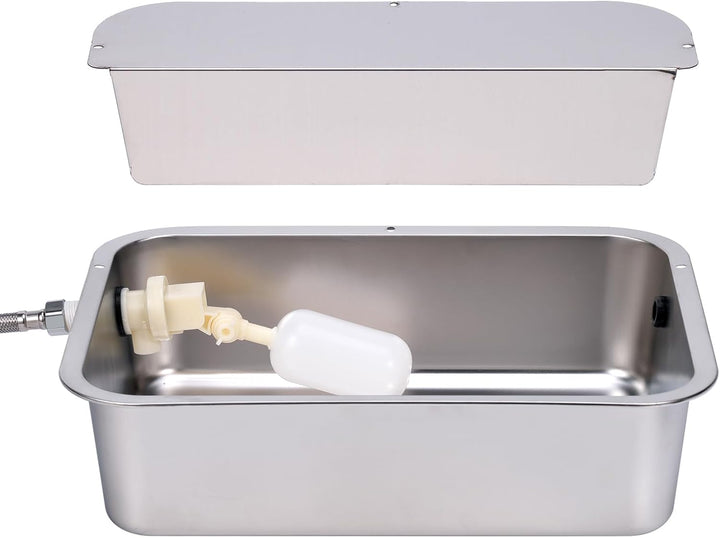 Hundebecken Automatischer Hundewasserspender,11 Liter Outdoor Dog Watere Edelstahl-Wassernapf für gr