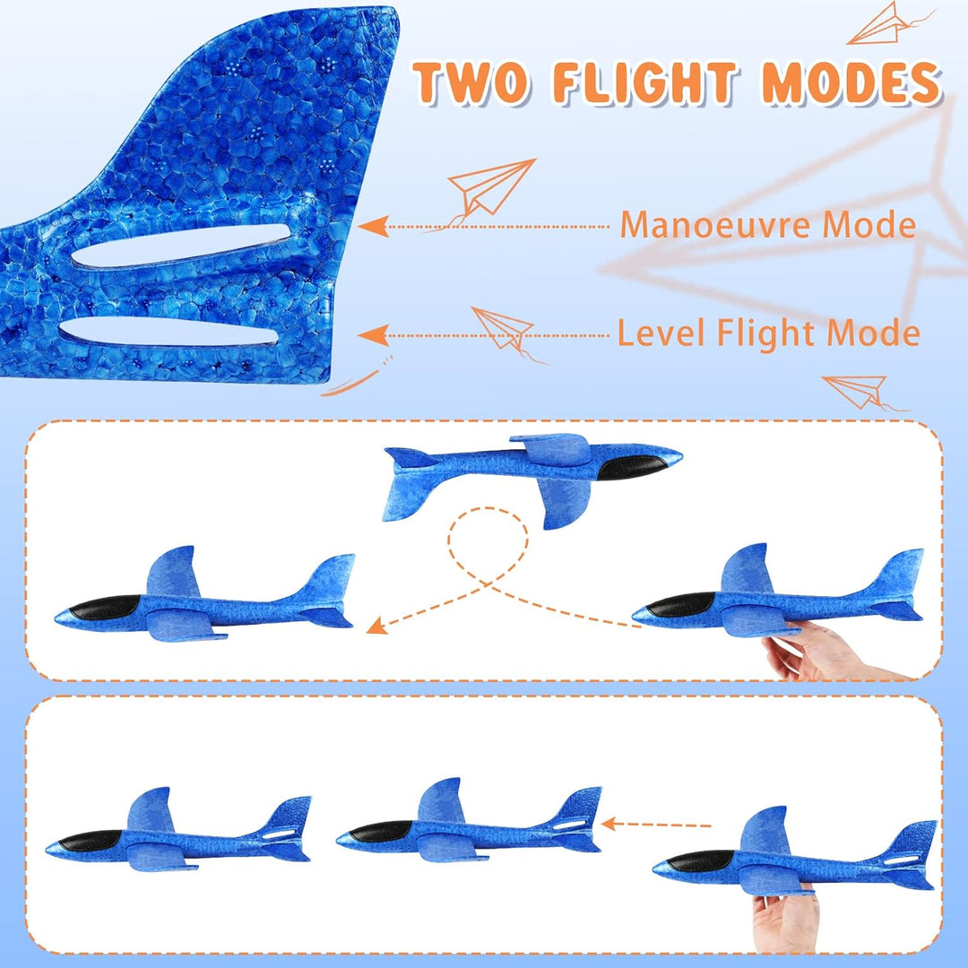 VCOSTORE Styroporflieger Wurfgleiter Kinder - 4 Stück Flugzeug Spielzeug Styropor Segelflieger Gross