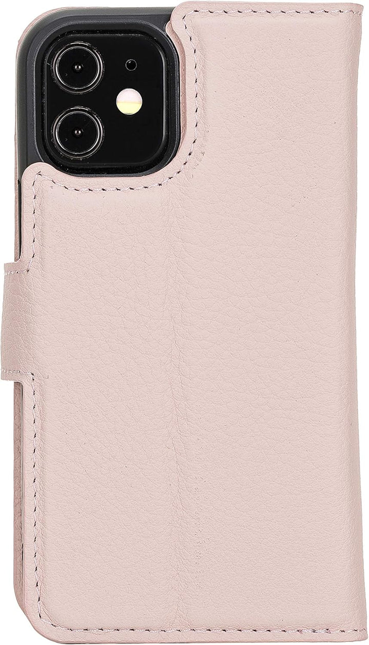 Solo Pelle Lederhülle kompatibel für iPhone 12 Mini in 5.4 Zoll abnehmbare Hülle (2in1) inkl. Karten