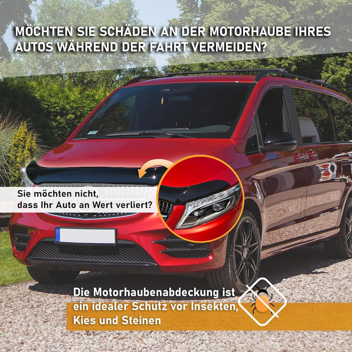 CHROMEMASTER | Auto Zubehör; Steinschlagschutz; Motorhaubenabdeckung Kompatibel mit Renault Master a