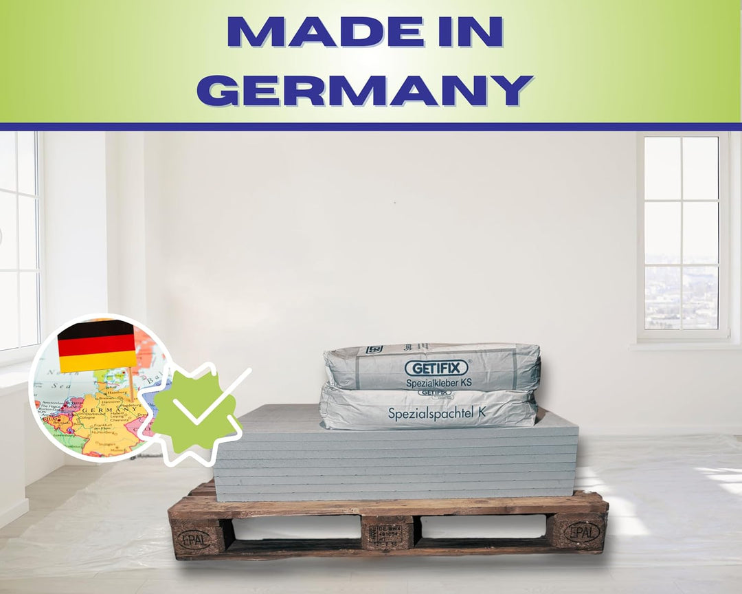 Klimaplatten-Set Grundiert 30 mm für 10 m² - Kalziumsilikatplatten - DIY - Feuchtigkeitsregulierung,