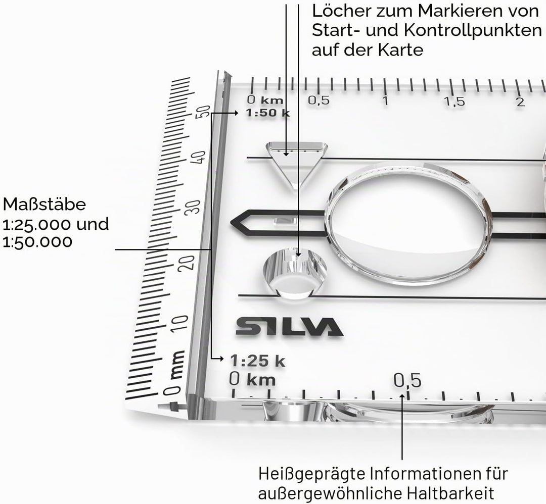 Silva Unisex-Adult Compass 3NL-360 Kompasse, durchsichtig, Einheitsgrösse