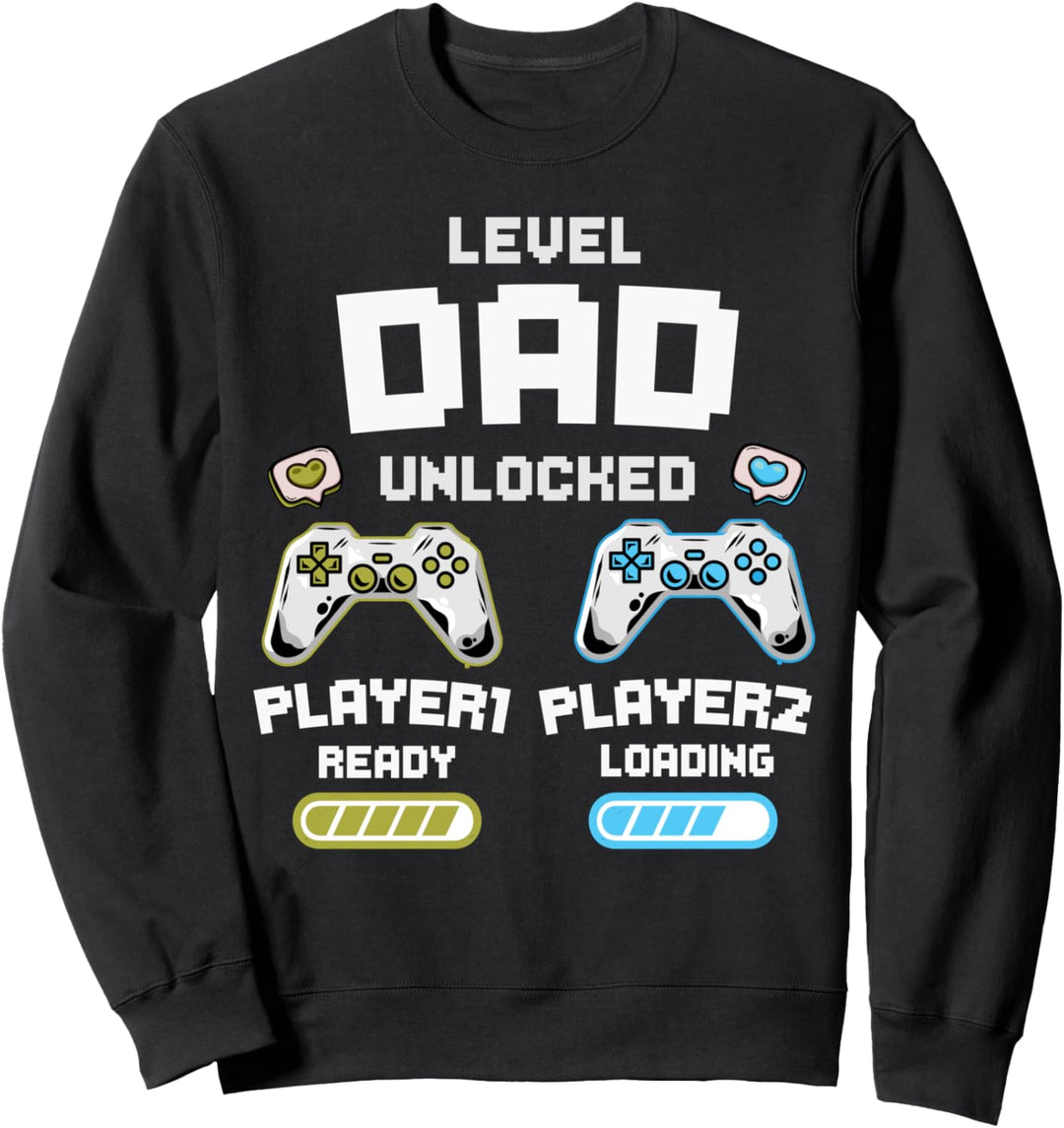 Level Dad Unlocked Pregnancy Announcement Gamer Father To Be Sweatshirt