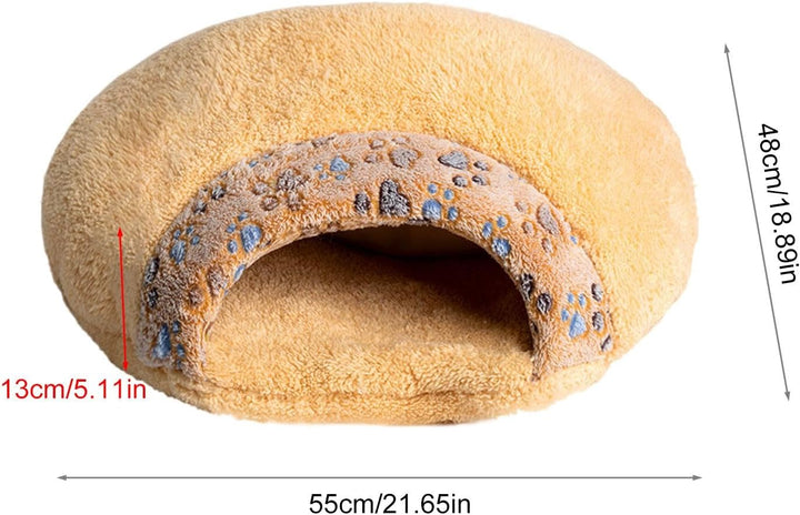 Katzenbetthöhle für Hauskatzen, Katzenschlafsackbett,Katzenschlafsack Süsses Haustierbett Versteckhö