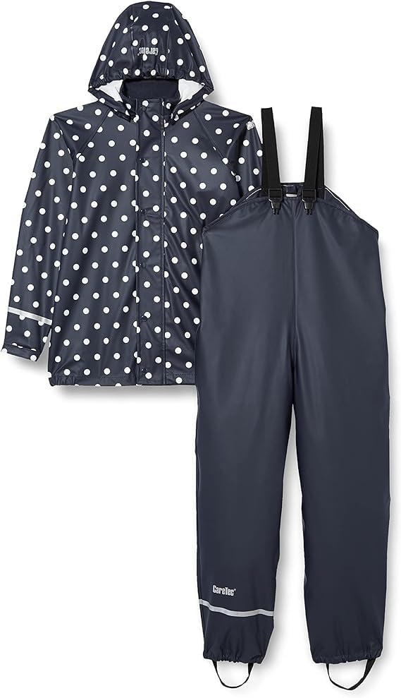 CareTec Baby und Kinder Regenjacke und Regenhose im Set, Dark Navy (778), 140