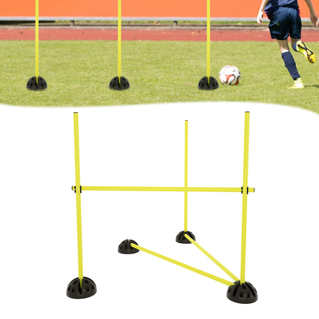 UISEBRT Sprungstangen-Set Agility Grid Set Trainingsstangen Agility Hürden Set Multifunktionales Hür