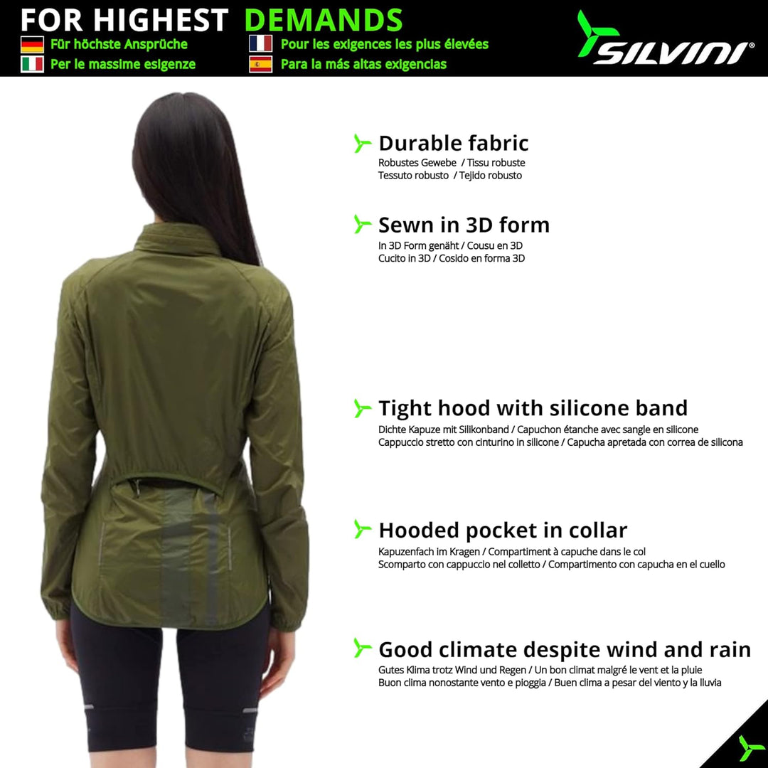 SILVINI GELA Ultraleicht Windbreaker für Damen Windjacke Damen Leicht Fahrradjacke Damen Winddicht D