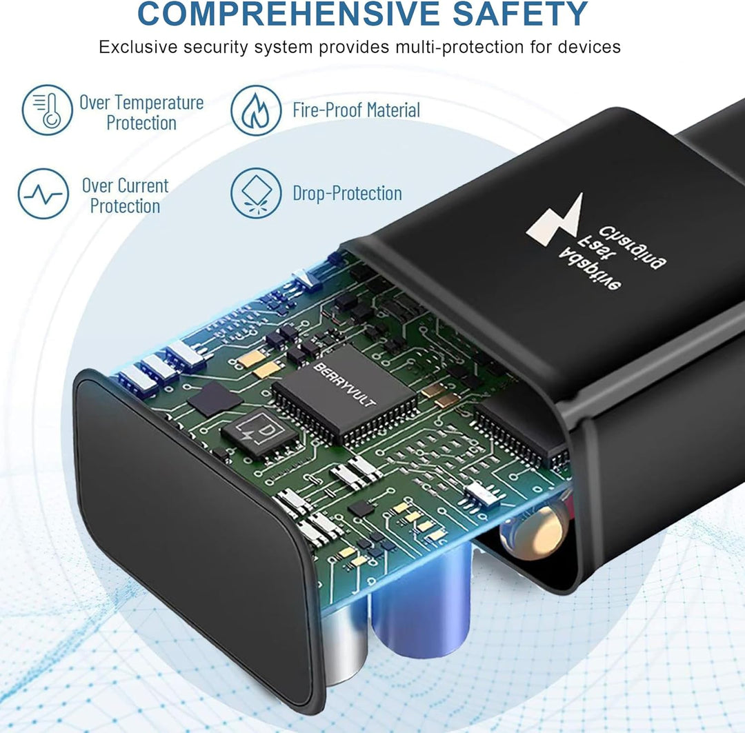 2er Pack USB Ladegerät mit Schnellladekabel Original für Samsung Galaxy A16 A15 A14 A13 A04S A71 A56
