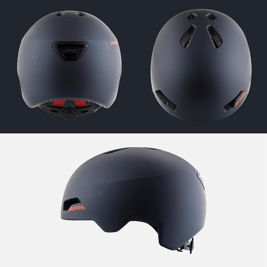 ALPINA HACKNEY - Leichter, Bruchfester &amp; Optimal Klimatisierter Fahrradhelm Mit Nachrüstbarem LED Fü