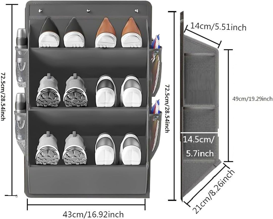 -, 3-lagiger Kleiderschrank-Organizer, schmaler Platz für Schuhe, Kleidung, Handtücher, Geldbörse, W