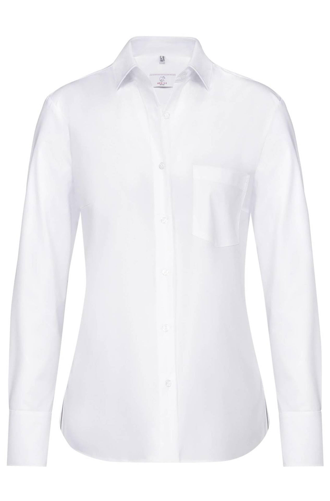 Greiff Grösse 44 Gastro Moda Service Damen Bluse Comfort Fit Langarm Weiss Modell 6650