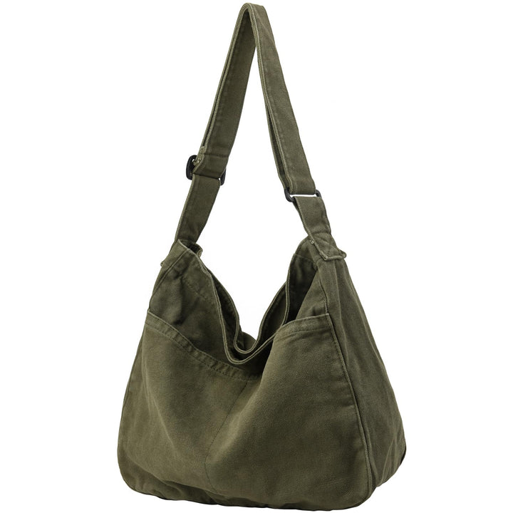 Bolso Bandolera De Lona Informal Canvas-Tragetasche für Damen, grosse Hobo-Umhängetasche, Schulterta