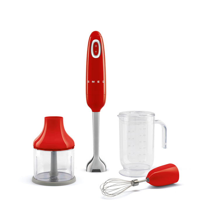 Smeg, Stabmixer HBF03RDEU, Turbo-Funktion und Flowblend-Schneidesystem, mit Rutschfestem Griff, Inte