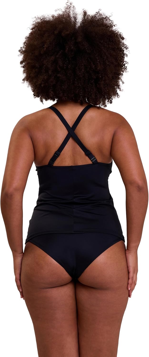 Sans Complexe Damen Speekaboo Shape Badeanzug, Tankini ohne Bügel 40-42 Schwarz, 40-42 Schwarz