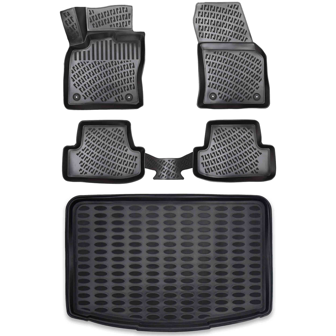ELMASLINE 3D Gummimatten & Kofferraumwanne Set für Renault Kadjar | oberer Ladeboden | 2015-2026 Kof